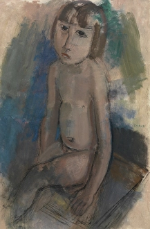 1931 Prints: Nude Child, 1931. Creator: Hippolyte Daeye