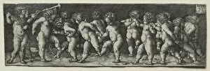 Heinrich Aldegrever Gallery: Fifteen Nude Children Dancing, 1535. Creator: Heinrich Aldegrever (German, 1502-1555 / 61)