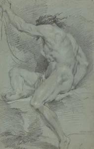 Images Dated 16th July 2021: Nude Figure (academic study), 17th century. Creator: Unknown