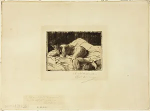 Charles Deering Prints: Nude Lying Down, c.1900. Creator: Charles Deering