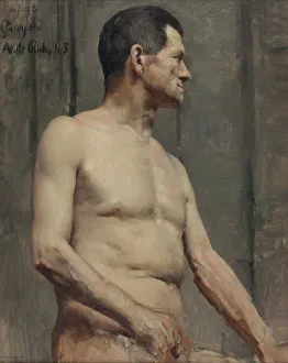 Nude male model, 1888. Creator: Akseli Gallen-Kallela