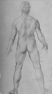 Buttocks Gallery: A Nude Man seen from the Back, c1480 (1945). Artist: Leonardo da Vinci