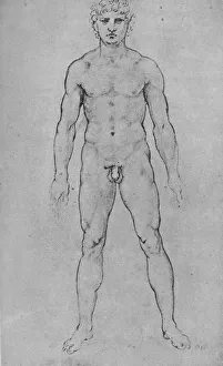 A Nude Man seen from the Front, c1480 (1945). Artist: Leonardo da Vinci A Nude Man seen from the Front, c1480 (1945). Artist: Leonardo da Vinci
