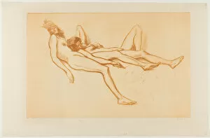 Recumbent Gallery: Two Nude Models, 1902. Creator: Theophile Alexandre Steinlen