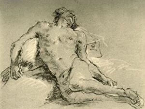 Baron Detlev Von Hadeln Collection: Nude resting, mid 18th century, (1928). Artist: Giovanni Battista Tiepolo