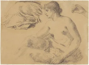 William P Prints: Nude Study, 1860s-1870s. Creator: William P. Babcock