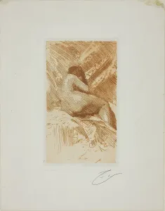 Aviodance Prints: Nude Study, 1884. Creator: Anders Leonard Zorn