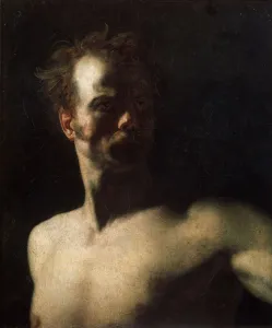 Gericault Prints: Nude Study, c1810-c1811. Artist: Theodore Gericault