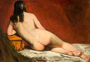 Etty William Prints: Nude Study Of A Reclining Woman, 1849. Creator: William Etty