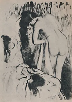 Edgar Prints: Nude Woman Dressing, c. 1890, (1946). Artist: Edgar Degas