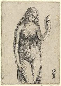 Mirror Prints: Nude Woman Holding a Mirror (Allegory of Vanitas), c. 1503 / 1504