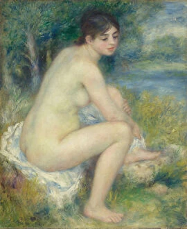 Nude Woman Collection: Nude Woman in a landscape, 1883. Artist: Renoir, Pierre Auguste (1841-1919)