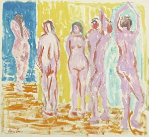 Caven Alvar Prints: Nudes, 1912. Creator: Alvar Cawén