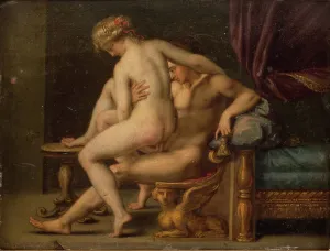 Seat Prints: Nudity with man and woman; Intercourse scene, 1572-1602. Creator: Agostino Carracci