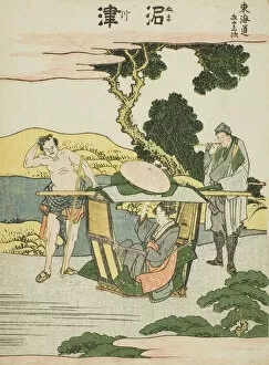 Woodcutcolour Woodblock Print Gallery: Numatsu, from the series 'Fifty-three Stations of the Tokaido (Tokaido gojusan tsugi)