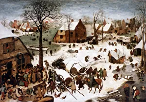 Census Prints: The Numbering at Bethlehem, 1566. Artist: Pieter Bruegel the Elder