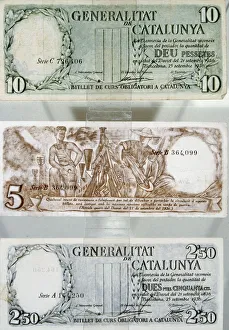 Siglo Xx Prints: Numismatica Billetes De Curso Legal Emitidos Por LA Generalitat De Cataluna Durante