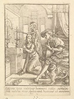 The Nun, from the Dance of Death, 1651. Creator: Wenceslaus Hollar