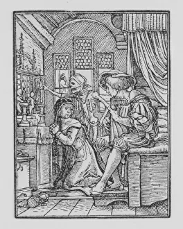 The Nun, from The Dance of Death, ca. 1526, published 1538. Creator: Hans Lützelburger