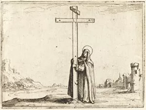 Holy Gallery: Nun Embracing the Holy Cross, 1628. Creator: Jacques Callot