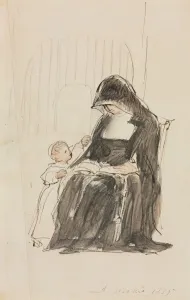 David Wilkie Prints: Nun Reading to a Child, 1835. Creator: David Wilkie (British, 1785-1841)