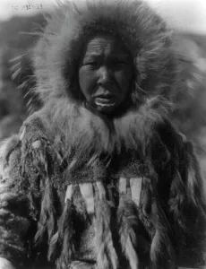 Nunivak Island, Alaska: Baninaguh, c1929. Creator: Edward Sheriff Curtis