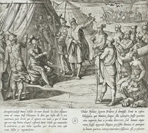 Nuño Salido Insists that the Omens are Evil While Ruy Velazquez Insists that They are Good, 1612. Creator: Antonio Tempesta