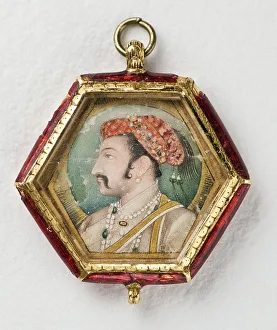 Hexagonal Prints: Nur-ud-din Salim Jahangir, 1569-1627, Great Mughal, c17th century. Creator: Unknown