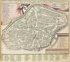 Nuremberg Prints: Nuremberg. From Bequemer Schul- und Reisenatlas