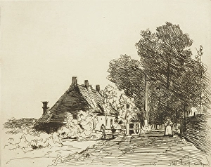 Nursemaid Prints: The Nurse, 1862. Creator: Johan Barthold Jongkind