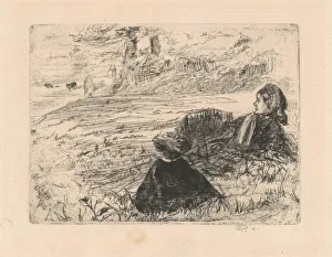 Nursemaid Prints: Nursemaid and Child, 1859. Creator: James Abbott McNeill Whistler