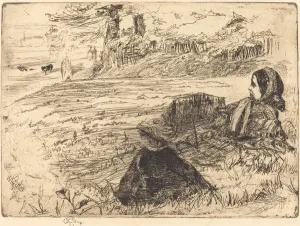 Nursemaid and Child, 1859. Creator: James Abbott McNeill Whistler