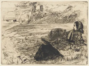 Nursemaid and Child, 1859. Creator: James Abbott McNeill Whistler