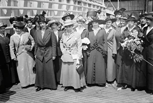 Nurses Prints: Nurses on American liner the St. Louis, 4/17/15, 1915. Creator: Bain News Service