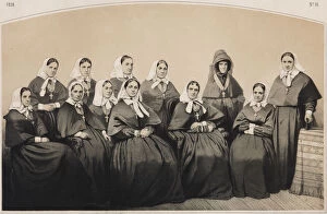 The nurses of the Krestovozdvizhenskaya Commune of Nurses, 1854. Artist: Timm, Vasily (George Wilhelm) (1820-1895)