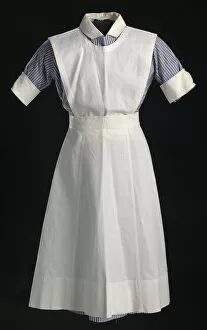 Uniforms Gallery: Nurses uniform apron worn by Pauline Brown Payne, 1944. Creator: Unknown