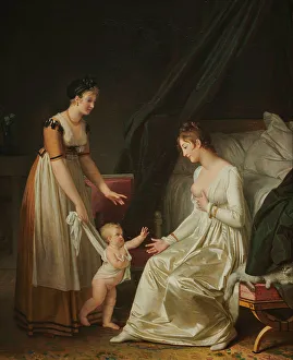 Nursemaid Prints: The Nursing Mother (La Mère Nourrice), 1804. Creator: Marguerite Gerard