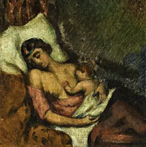 Tenderness Prints: Nursing Woman, c1872. Creator: Cezanne, Paul (1839-1906)