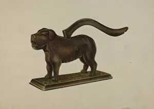 Cast Iron Collection: Nutcracker: Dog Tray, c. 1940. Creator: Gerald Transpota