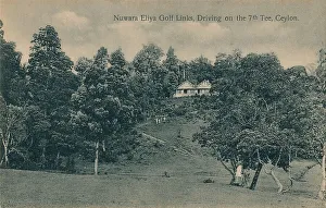 Nuwara Eliya Prints: Nuwara Eliya Golf Links, Driving on the 7th Tee, Ceylon, c1900