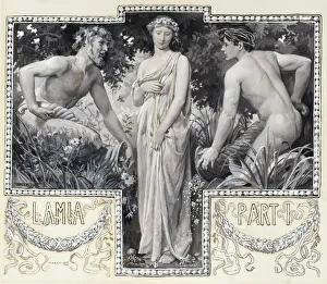 A Nymph, To Whom All Hoofed Satyrs Knelt Head-peice, Part 1, 1885. Creator: Will H. Low