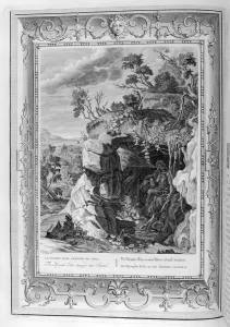 Jean Claude Prints: The Nymph Echo Changed into Sound, 1733. Artist: Bernard Picart