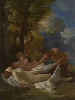 Jupiter Gallery: Nymph with Satyrs, ca 1627. Artist: Poussin, Nicolas (1594-1665)