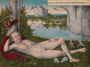 Lucas Ii Cranach Prints: Nymph of the Spring, ca. 1545-50. Creator: Lucas Cranach the Younger