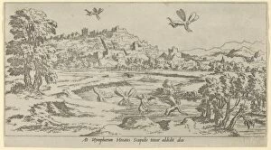 Davent Leon Collection: At Nympharum Hecates Scapulis Timor Addidit Alas, 1526-50. Creator: Leon Davent