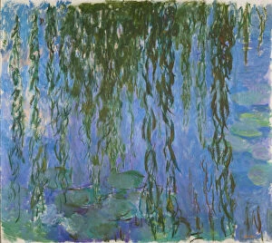 Waterlilies Gallery: Nymphéas avec rameaux de saule, 1916-1919. Creator: Monet, Claude (1840-1926)