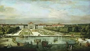 Formal Gallery: Nymphenburg Palace, Munich, c. 1761. Creator: Bernardo Bellotto