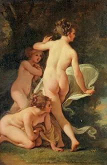 Wood Material Prints: Nymphes, between 1780 and 1831. Creators: Jacques-Antoine Vallin, Hugues Taraval