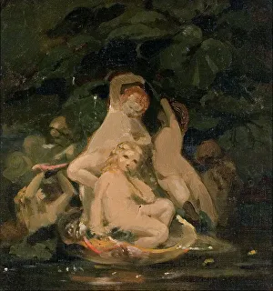 Blommer Nils Jakob Prints: Nymphs, 1835-1853. Creator: Nils Jakob Blommer
