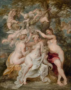 The nymphs crowning the Goddess of Abundance, ca 1603